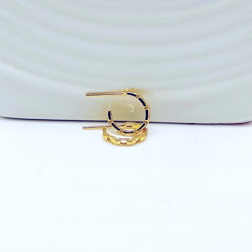 Sterling silver gold delicate earrings